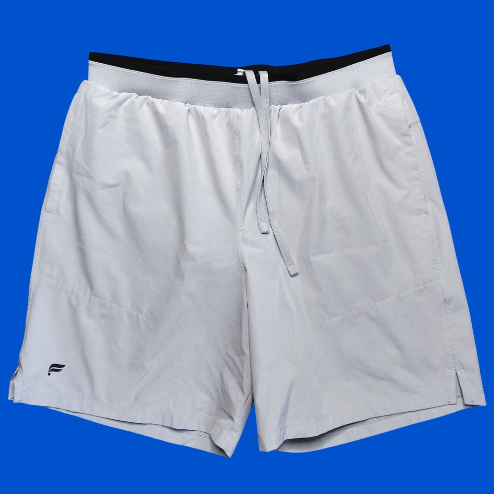 Fabletics The Fundamental II Lined Shorts Mens Large Gray Performance 7" Running